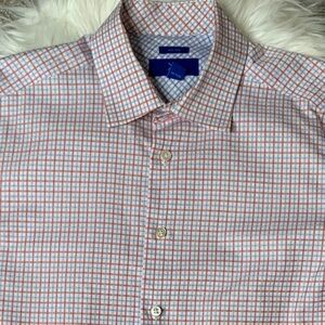 🔥 Egara Red Blue Check Long Sleeve Shirt M